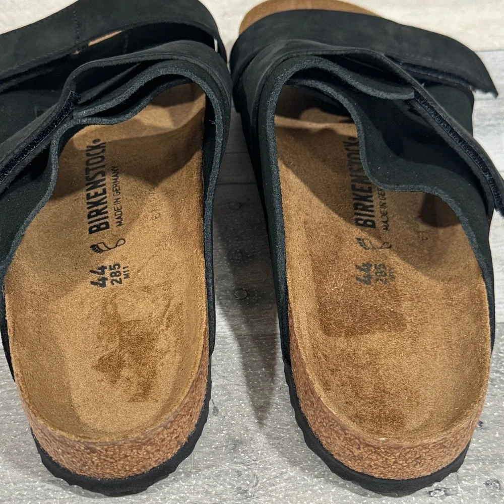 BIRKENSTOCK Uji Nubuck-Suede Leather Sandals in Black - Sz - 11-11.5 US / 44 EU - Picture 7 of 8